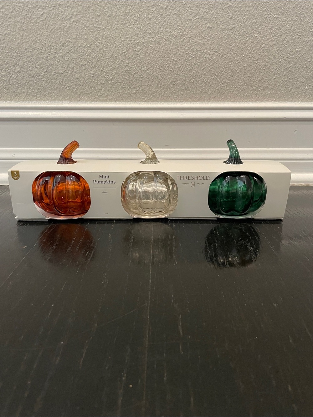 Threshold™ - 3pk Fall Glass Pumpkins